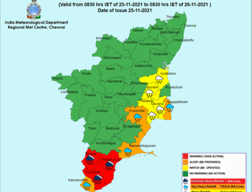 Weather Forecast For Tamilnadu and Puducherry for 26th Nov