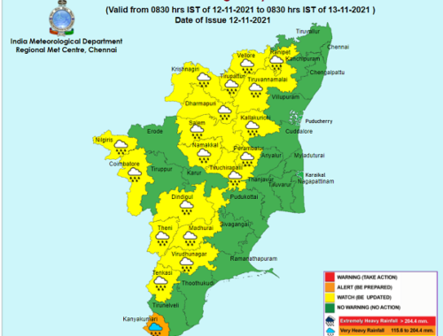 Weather Forecast For Tamilnadu And Puducherry For 13th Nov 2021