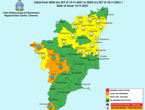 Weather Forecast For Tamilnadu And Puducherry For 15th Nov