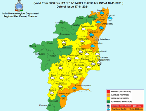 Weather Forecast For Tamilnadu And Puducherry For 17th Nov